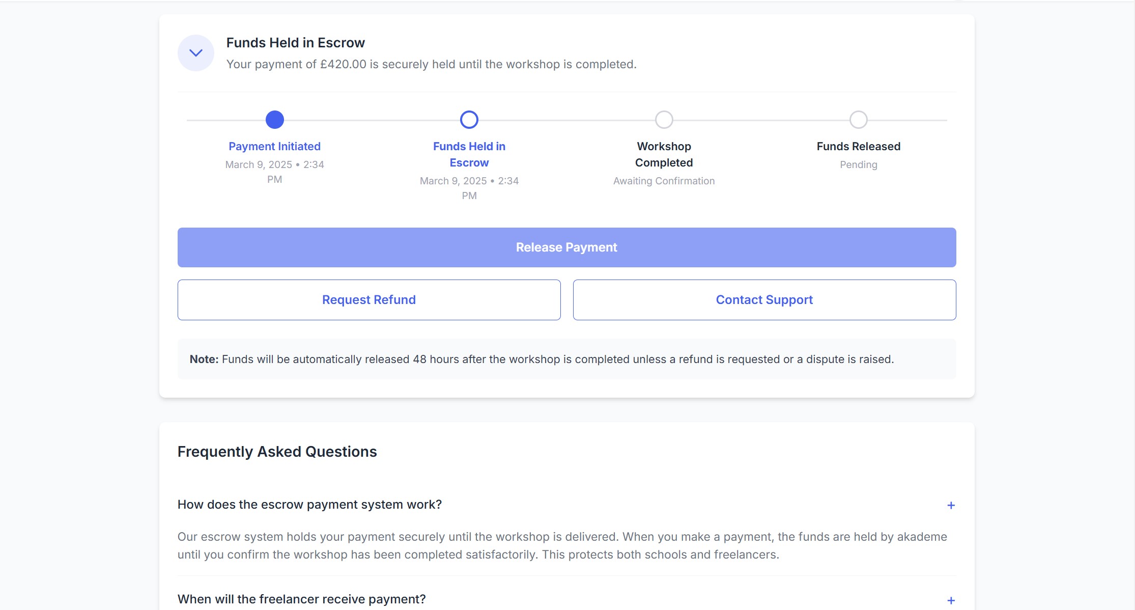 Payment process step 2